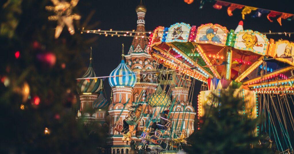 Celebrating Christmas festival in russia, festival image on zubne.com